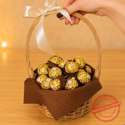 Ferrero Rocher Basket - Anniversary Gifts | Giftoo Pakistan