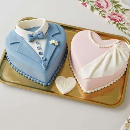 Heart Shape Couple Cake - Cake O’Clock | Giftoo Pakistan