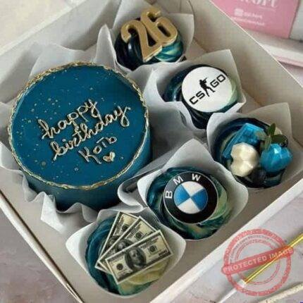 Cake with Cupcakes for Him - Cake O’Clock | Giftoo Pakistan