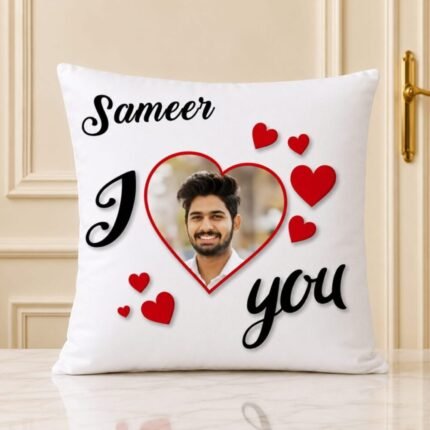 Love Cushion with Name - Anniversary Gifts | Giftoo Pakistan