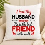 I Love My Husband Cushion - Personalised Cushions | Giftoo Pakistan