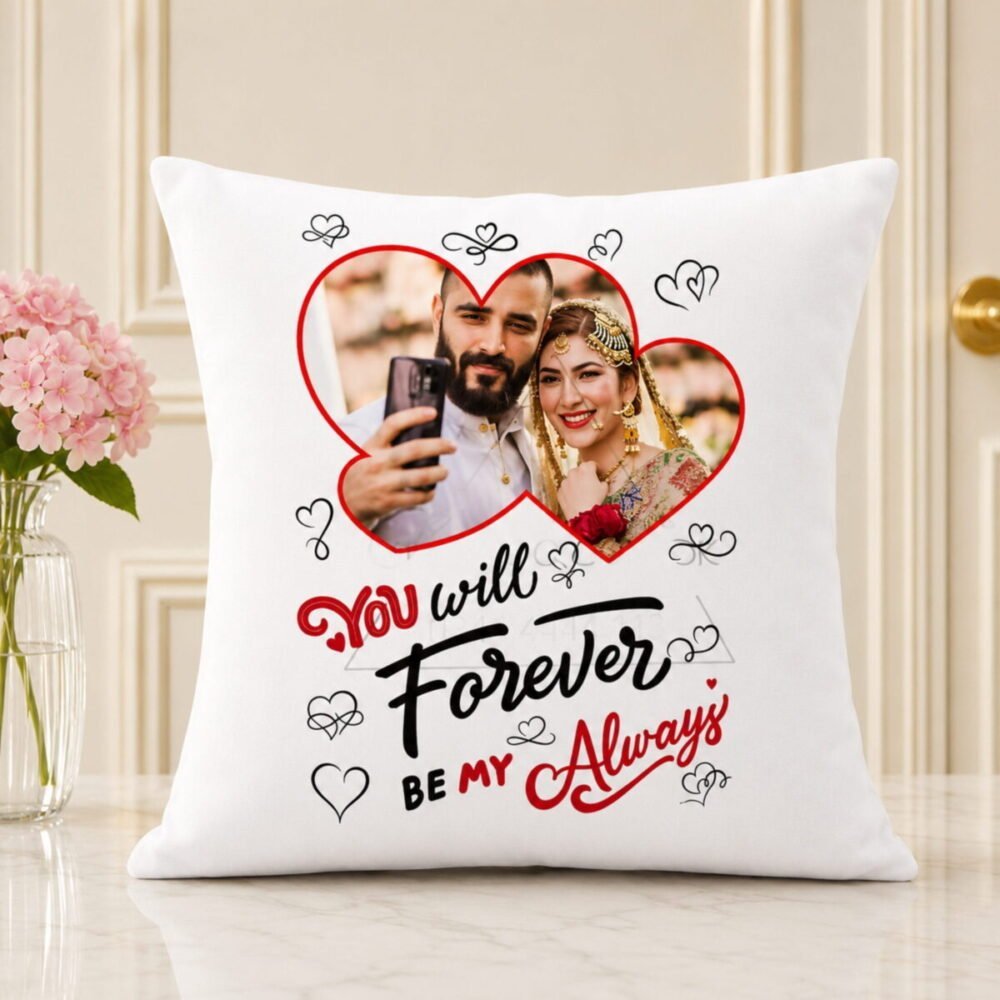Forever Pic Cushion – Anniversary Gifts Forever Pic Cushion - Anniversary Gifts | Giftoo Pakistan