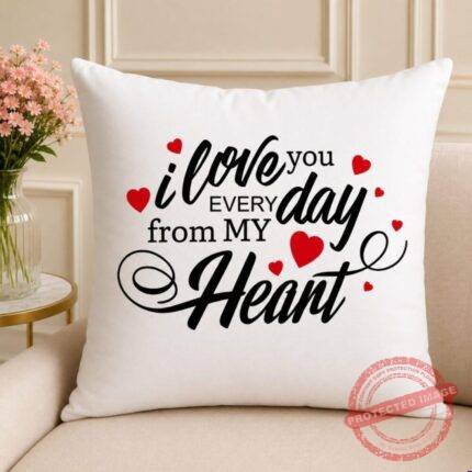 I Love You from Heart Cushion - Anniversary Gifts | Giftoo Pakistan