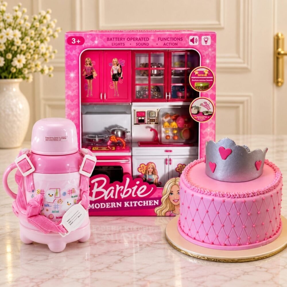 Barbie Kitchen Set with Princess Cake & Water – COMBO DEALS Barbie Kitchen Set with Princess Cake & Water - COMBO DEALS | Giftoo Pakistan