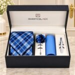 Navy Geometric Men Accessories Box - Eid Gifts | Giftoo Pakistan