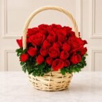 5 Dozen Roses Basket - Anniversary Gifts | Giftoo Pakistan