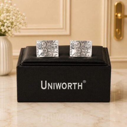 Silver Rectangle Cufflink - Men’s Accessories | Giftoo Pakistan