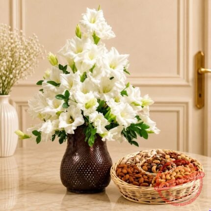 Dry Fruit Basket with Glads - Anniversary Gifts | Giftoo Pakistan