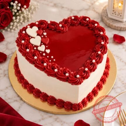Heart Shape Cake - Anniversary Gifts | Giftoo Pakistan