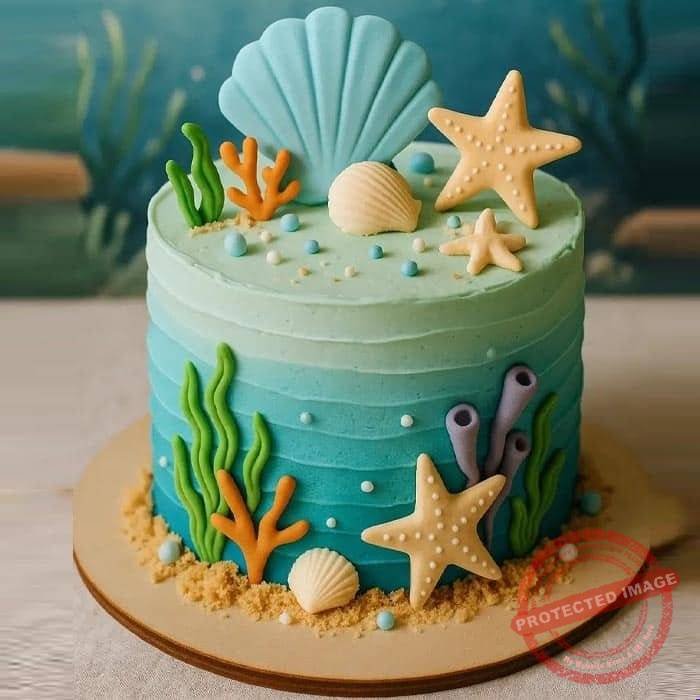 Mermaid Theme Cake – Cake O’Clock Mermaid Theme Cake - Cake O’Clock | Giftoo Pakistan