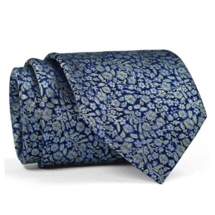 Navy Floral Tie - Men’s Accessories | Giftoo Pakistan