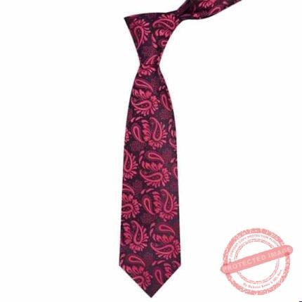 Black/Red Paisley Tie - Men’s Accessories | Giftoo Pakistan