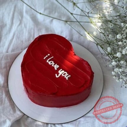 Heart Shape Chocolate Cake - Anniversary Gifts | Giftoo Pakistan