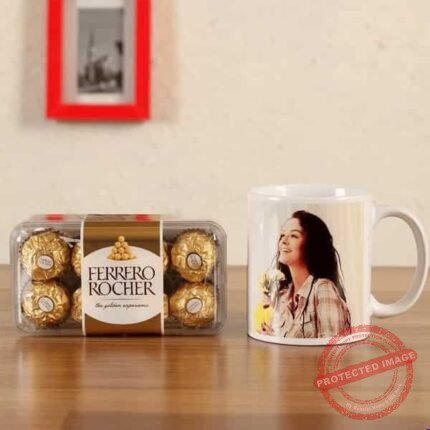 Ferrero Rocher and Printed Mug - Anniversary Gifts | Giftoo Pakistan