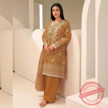 3 Piece Lawn Suit – Embroidered (Unstitched) - Eid Gifts | Giftoo Pakistan