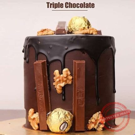 Triple Chocolate Cake - Le Cafe Cakes Multan | Giftoo Pakistan