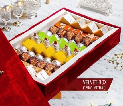 Red Velvet Box Sweets Special Mix Bundu Khan - Bundu Khan Sweets | Giftoo Pakistan