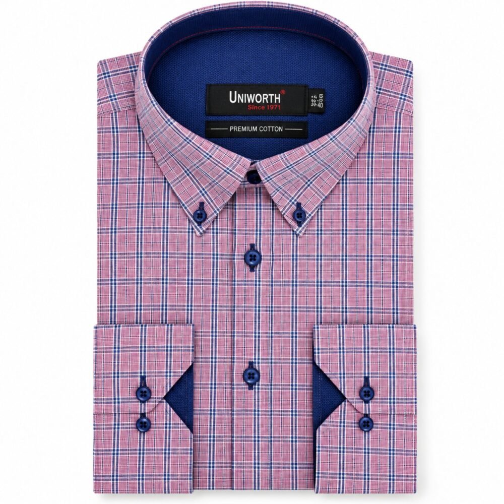 White/L Pink Check Business Casual Shirt – Gents Fashion White/L Pink Check Business Casual Shirt - Gents Fashion | Giftoo Pakistan